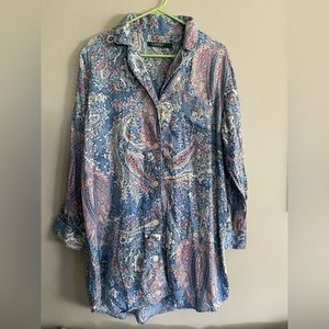 Lauren Ralph Botton down sleep shirt